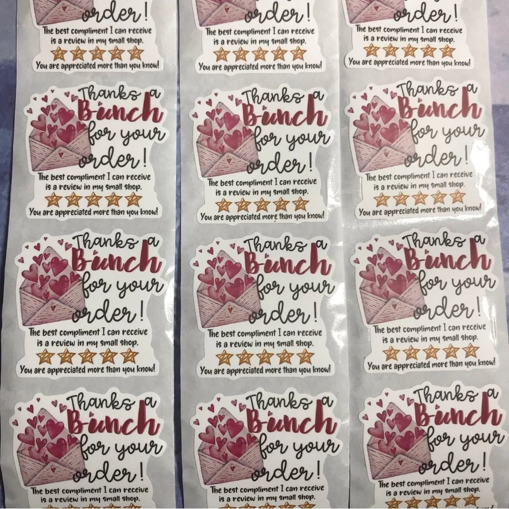 200 thanks a bunch thank you stickers 1.5”